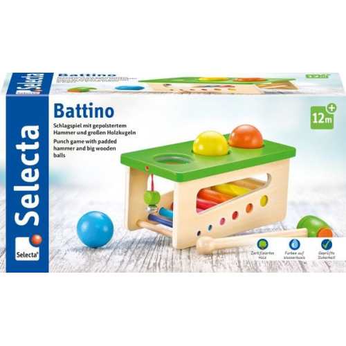 Schmidt Spiele - Selecta - Battino, Klopfbank, 22 cm