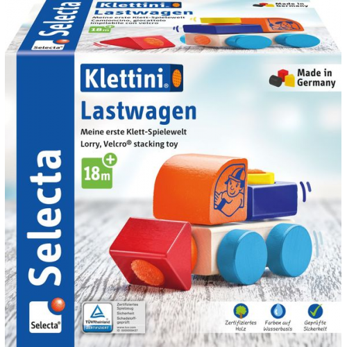 Schmidt Spiele - Selecta - Klettini - Lastwagen, Klett-Stapelspielzeug, 6 Teile