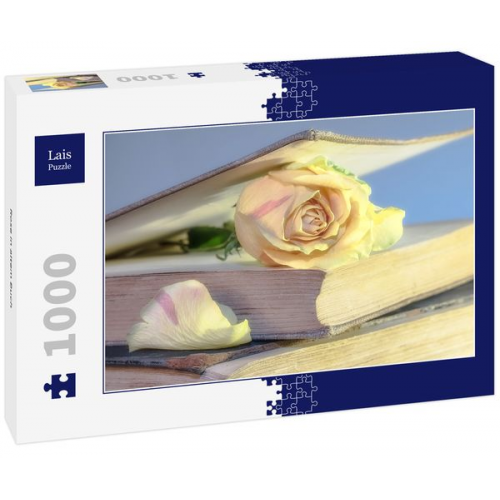 Lais Puzzle Rose in altem Buch 1000 Teile