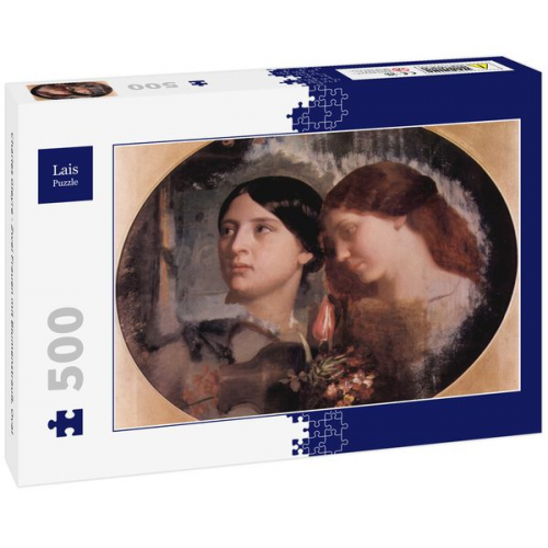 Lais Puzzle Charles Gleyre - Zwei Frauen mit Blumenstrauß, Oval 500 Teile