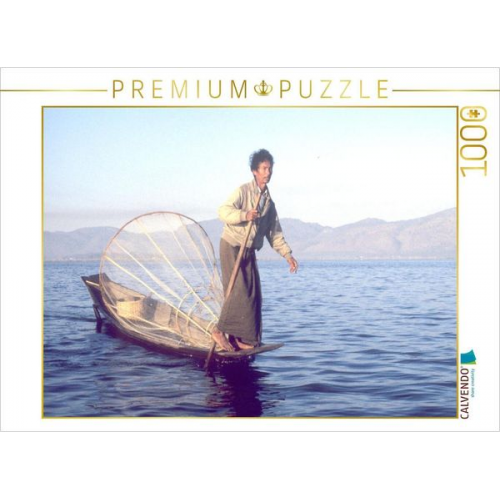 CALVENDO Puzzle Fischer am Inle Lake | 1000 Teile Lege-Größe 64x48cm Foto-Puzzle für glückliche Stunden