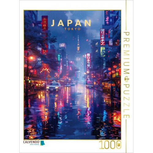 CALVENDO Puzzle Tokyo bei Nacht | 1000 Teile Lege-Größe 64x48cm Foto-Puzzle für glückliche Stunden