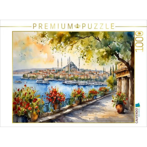 CALVENDO Puzzle Istanbul am Bosporus | 1000 Teile Lege-Größe 64x48cm Foto-Puzzle für glückliche Stunden