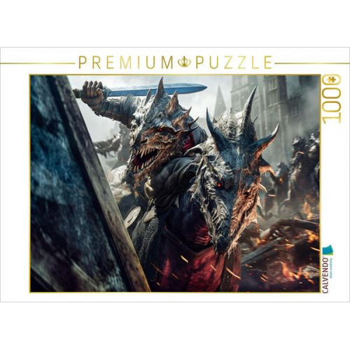 CALVENDO Puzzle Drachenkämpfer | 1000 Teile Lege-Größe 64x48cm Foto-Puzzle für glückliche Stunden