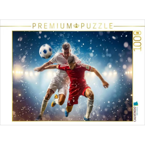 CALVENDO Puzzle Ein Motiv aus dem Kalender Fussball - Zweikampf | 1000 Teile Lege-Größe 64x48cm Foto-Puzzle für glückliche Stunden