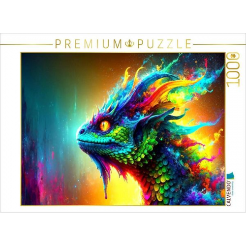 CALVENDO Puzzle Basilisk: Farbenvielfalt der Mythen | 1000 Teile Lege-Größe 64x48cm Foto-Puzzle für glückliche Stunden