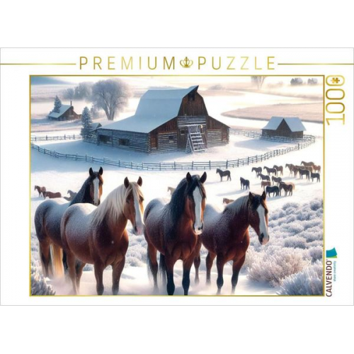 CALVENDO Puzzle Ranch im Winterschlaf | 1000 Teile Lege-Größe 64x48cm Foto-Puzzle für glückliche Stunden