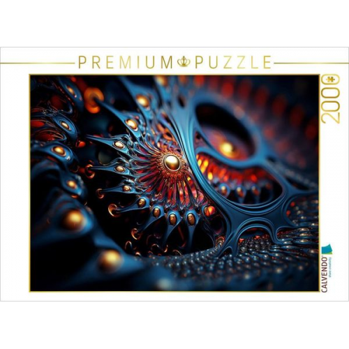 CALVENDO Puzzle Fraktal kombiniert mit Korallenstruktur in 3D | 2000 Teile Lege-Größe 90x67cm Foto-Puzzle für glückliche Stunden