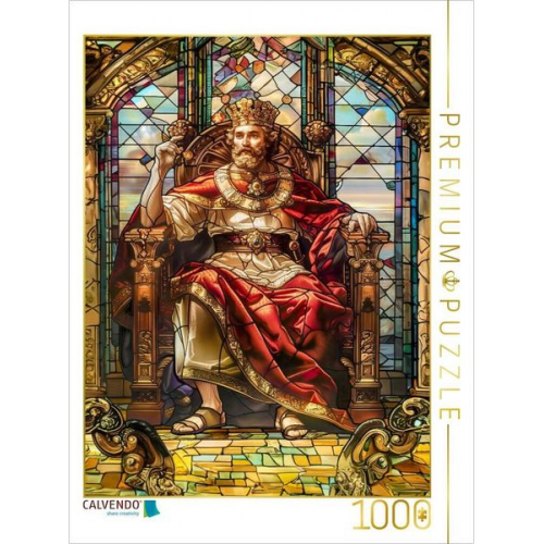 CALVENDO Puzzle König auf dem Thron | 1000 Teile Lege-Größe 64x48cm Foto-Puzzle für glückliche Stunden