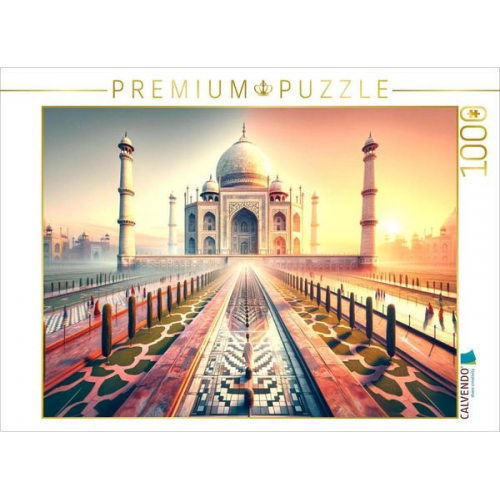 CALVENDO Puzzle Taj Mahal - Monument der ewigen Liebe (Neues Weltwunder) in Indien | 1000 Teile Lege-Größe 64x48cm Foto-Puzzle für glückliche Stunden