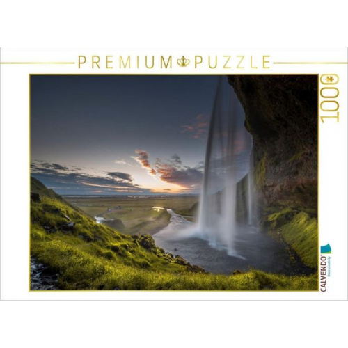 CALVENDO Puzzle Seljalandsfoss Wasserfall | 1000 Teile Lege-Größe 64x48cm Foto-Puzzle für glückliche Stunden