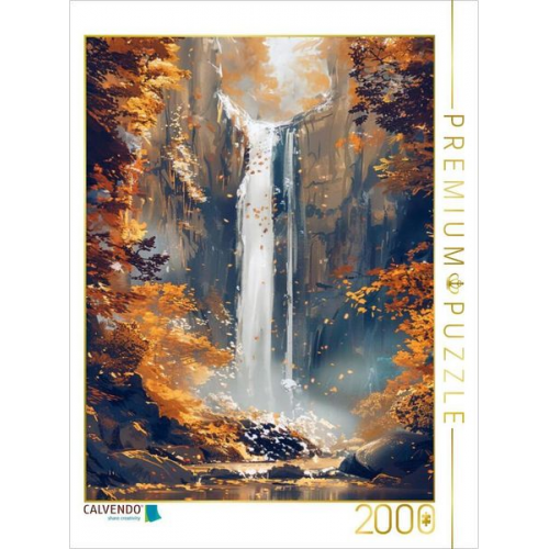 CALVENDO Puzzle Ein Motiv aus dem Kalender Titanen der Natur - Majestätische Wasserfälle im Anime - Stil | 2000 Teile Lege-Größe 90x67cm Foto-Puzzle f