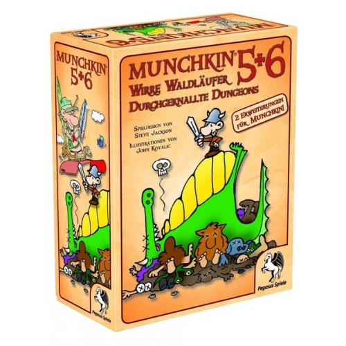 Pegasus - Munchkin 5+6+6.5, wirre Waldläufer + Dungeons + gr. Grüfte