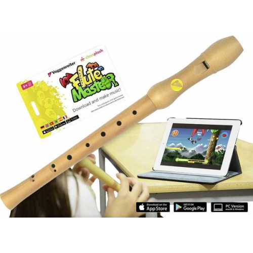 Voggenreiter - Flute Master App mit Ahorn-Blockflöte bar. GW