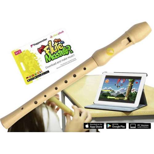 Voggenreiter - Flute Master App mit Ahorn-Blockflöte dt. GW