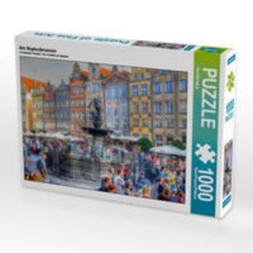 CALVENDO Puzzle Am Neptunbrunnen 1000 Teile Lege-Größe 64 x 48 cm Foto-Puzzle Bild von Paul Michalzik