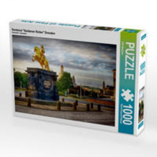 CALVENDO Puzzle Denkmal "Goldener Reiter" Dresden 1000 Teile Lege-Größe 64 x 48 cm Foto-Puzzle Bild von Dirk Meutzner