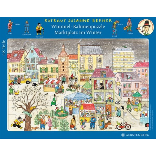 Wimmel-Rahmenpuzzle Marktplatz im Winter (Kinderpuzzle)