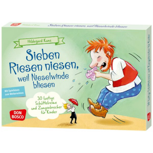 Sieben Riesen niesen, weil Nieselwinde bliesen