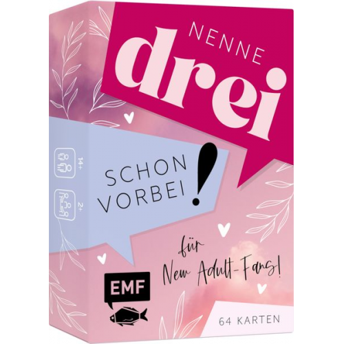 Kartenspiel: Nenne drei - schon vorbei! ... für New Adult-Fans!