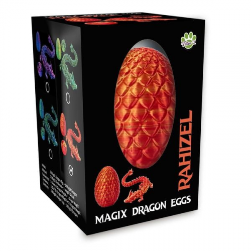 Drachenei "MagiX Dragon Egg RAHIZEL", orange, Drachen 22,5 cm & Ei 8 cm