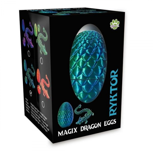 Drachenei "MagiX Dragon Egg RYKTOR", blau, Drachen 22,5 cm & Ei 8 cm