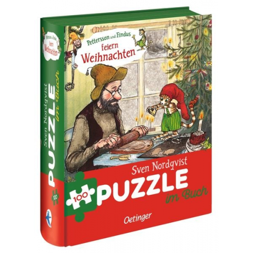 Pettersson und Findus feiern Weihnachten. Puzzle im Buch. 100 Teile