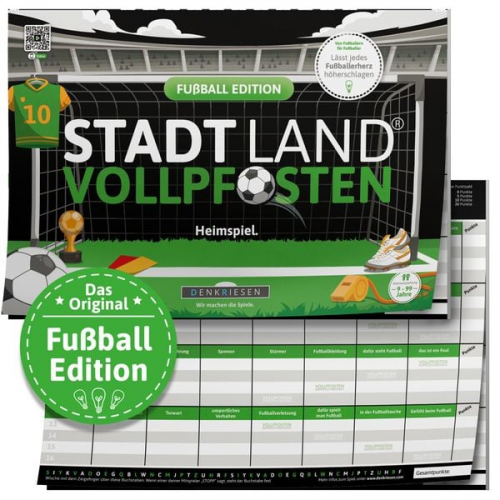 Denkriesen - Stadt Land Vollpfosten® - Fußball Edition - "heimspiel." - A4