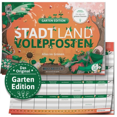 Denkriesen - Stadt Land Vollpfosten® - Garten Edition - "alles im Grünen." - A4