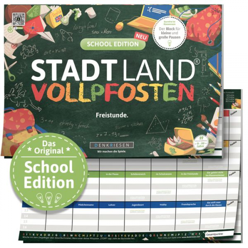 Denkriesen - Stadt Land Vollpfosten® - School Edition - "freistunde." - A4