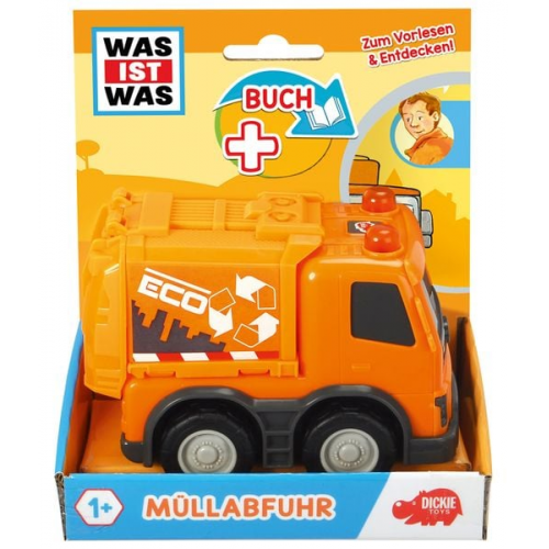 WAS IST WAS Dickie Toys Müllabfuhr. Set (Fahrzeug + Buch)