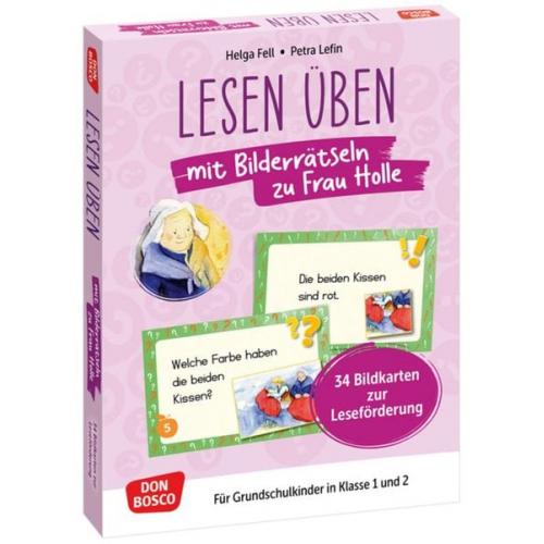 Lesen üben mit Bilderrätseln: Frau Holle. 34 Bildkarten zur Leseförderung