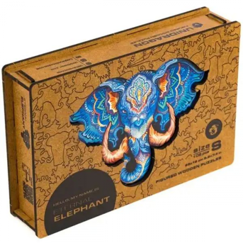 Eternal Elephant, 25 x 19 cm, 102 Teile, Holz-Puzzle