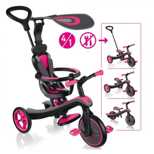 Globber Explorer Trike 4in1 Fuchsia Pink