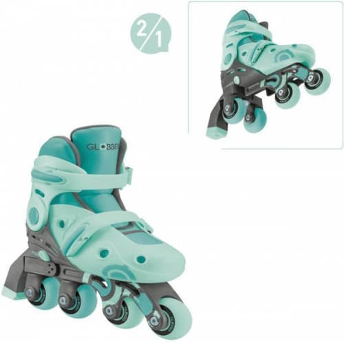 Globber Learning Skates 2in1 Mint, Gr. 30-33