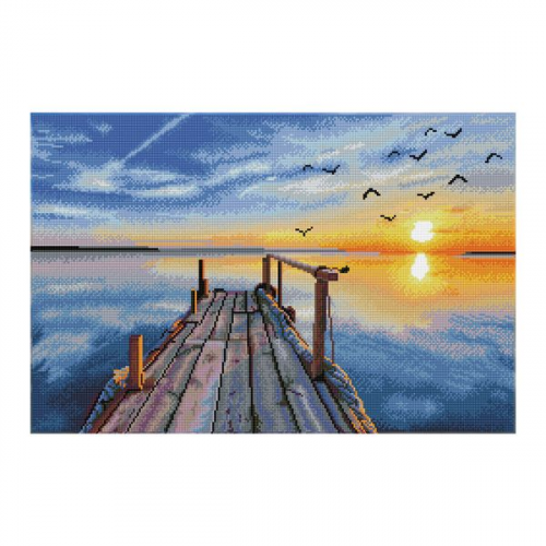 Diamond Dotz - Diamond Painting Sonnenuntergang See