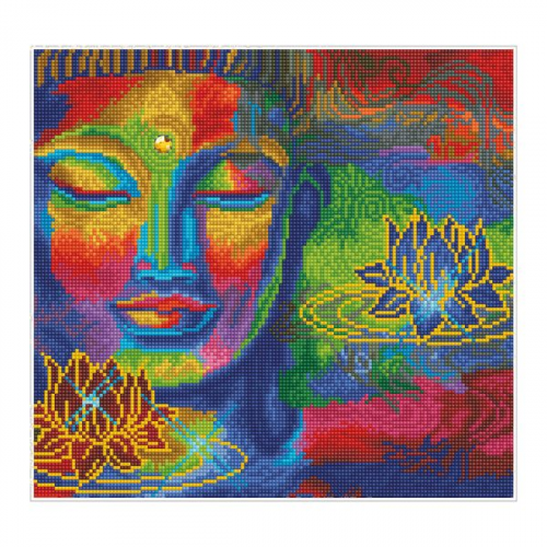 Diamond Dotz - Diamond Painting Buddha und Lotusblumen