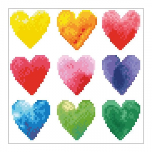 Diamond Dotz - Diamond Painting Herzen Regenbogen