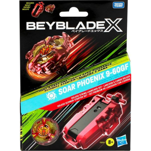 Hasbro F9324EU4 - Beyblade X Soar Phoenix 9-60GF Deluxe Schnur-Starter Set, Launcher Set, Takara Tomy