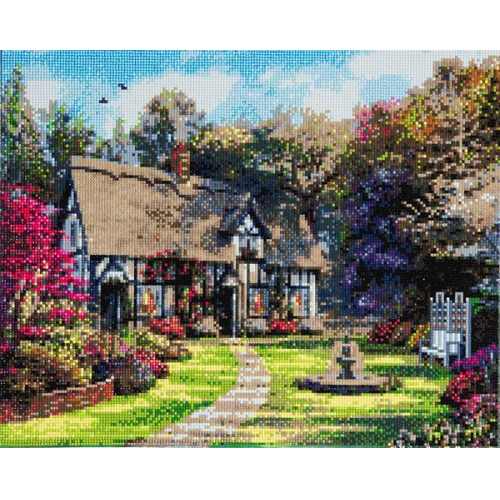 Craft Buddy CAK-A29 - Country Cottage, 40x50cm Crystal Art Kit, Diamond Painting