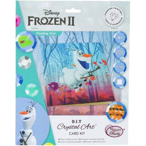 Craft Buddy CCK-DNY801 - Crystal Art, Floating Olaf, 18x18cm, Multi