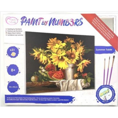 Craft Buddy PBN011 - Paint by Numbers, Summer Table, 40x50 cm