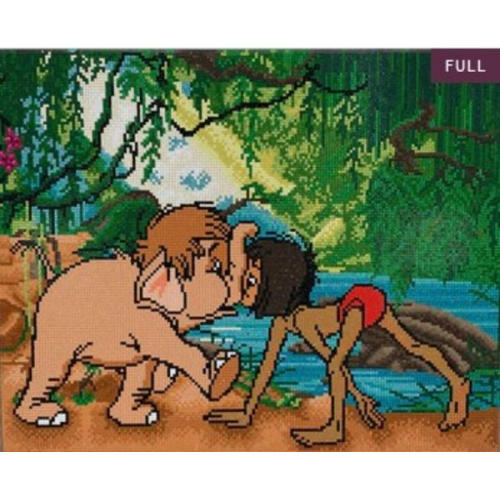 Craft Buddy CAK-DNY713L - Crystal Art Kit, Jungle Book Friends, 40x50 cm, Diamond Painting