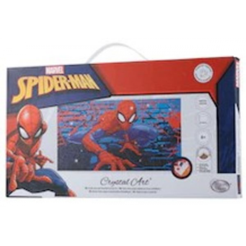 Craft Buddy CAK-MCU950M - Crystal Art Canvas Kit, Marvel Spiderman, 22x40 cm, Diamond Painting, Keilrahmen-Set