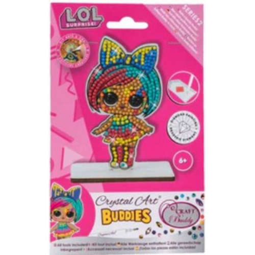 Craft Buddy CAFGR-LOL002 - Crystal Art Kid, Buddies, Serie 2, LOL Surprise Splatters, Figur 11cm, Kristallkunst-Bastelset