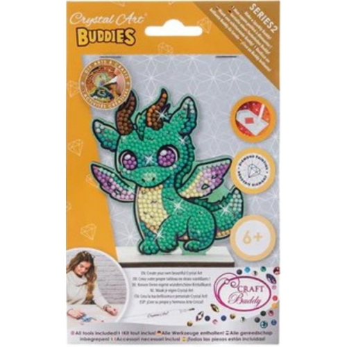 Craft Buddy CAFGR-GEN004 - Crystal Art Buddies, Smoky Dragon, Series 2, Kristallkunst-Bastelset