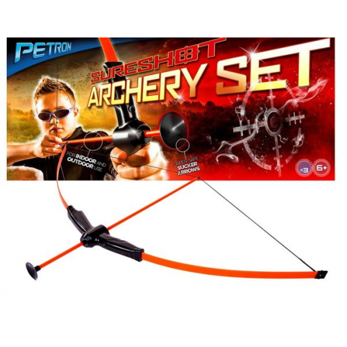 Petron SURESHOT Indoor Outdoor Archery Set Kinder Bogen mit 3 Pfeilen, orange