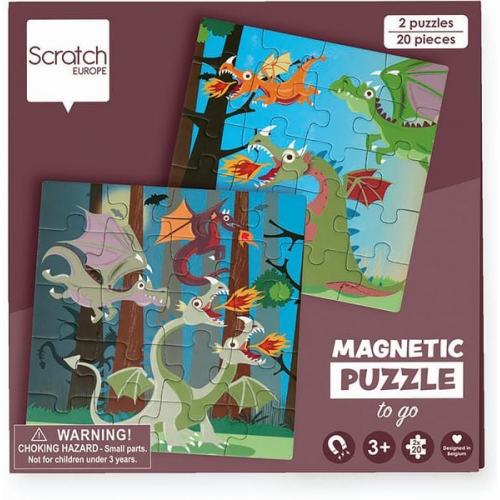 Scratch - Reise-Magnetpuzzle Drachen 20 Teile