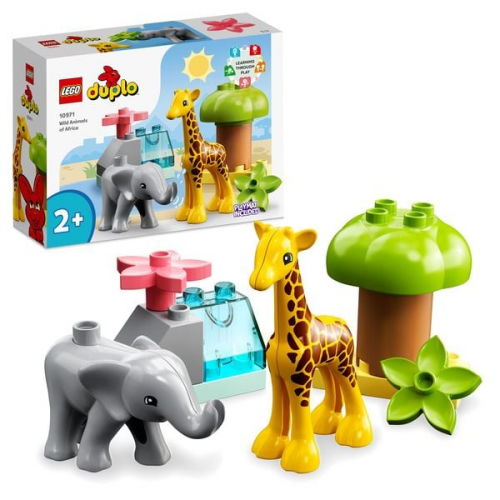 LEGO DUPLO 10971 Wilde Tiere Afrikas, Spielzeug-Set mit Tierfiguren