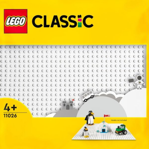 LEGO Classic 11026 Weiße Bauplatte, Grundplatte für LEGO Sets, 32x32